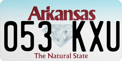 AR license plate 053KXU