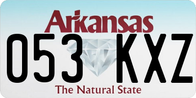 AR license plate 053KXZ