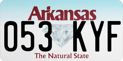 AR license plate 053KYF