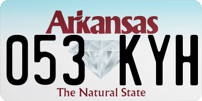 AR license plate 053KYH