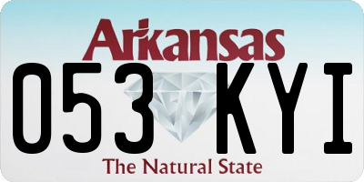 AR license plate 053KYI