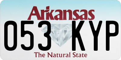 AR license plate 053KYP