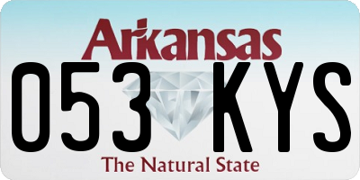AR license plate 053KYS