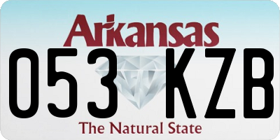 AR license plate 053KZB