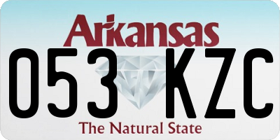 AR license plate 053KZC