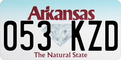 AR license plate 053KZD