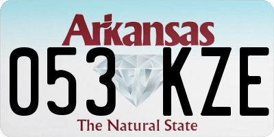 AR license plate 053KZE