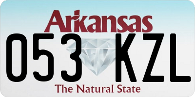 AR license plate 053KZL