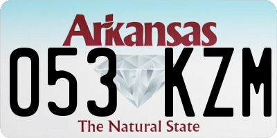 AR license plate 053KZM