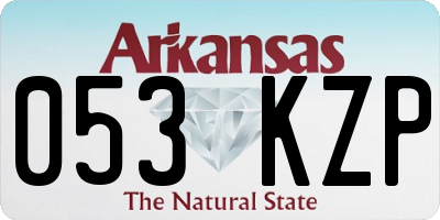 AR license plate 053KZP