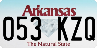 AR license plate 053KZQ