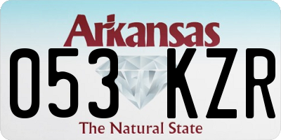 AR license plate 053KZR