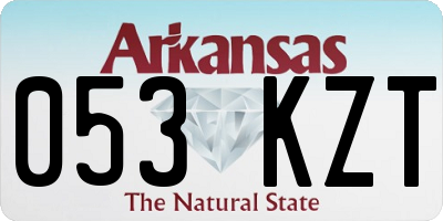 AR license plate 053KZT