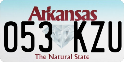 AR license plate 053KZU