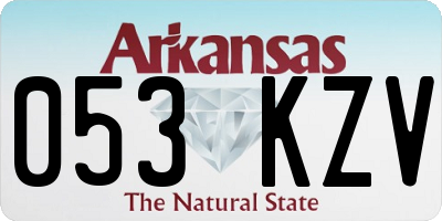 AR license plate 053KZV