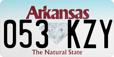 AR license plate 053KZY