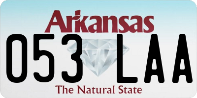 AR license plate 053LAA