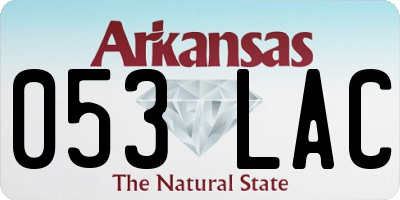 AR license plate 053LAC