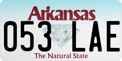 AR license plate 053LAE