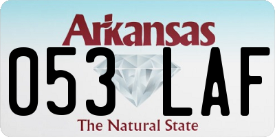 AR license plate 053LAF