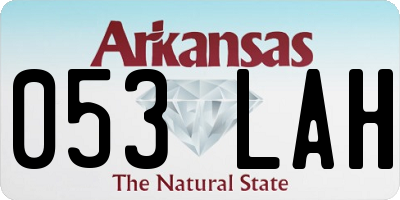 AR license plate 053LAH