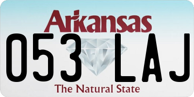 AR license plate 053LAJ