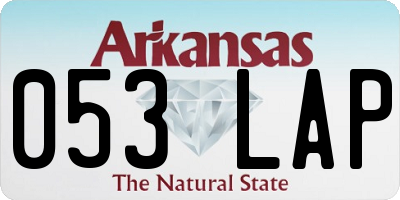 AR license plate 053LAP