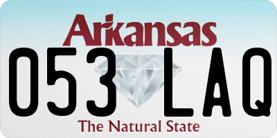 AR license plate 053LAQ