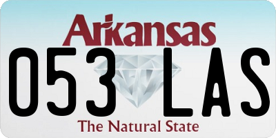 AR license plate 053LAS