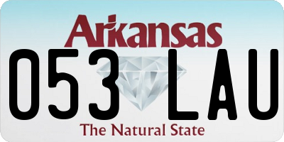 AR license plate 053LAU