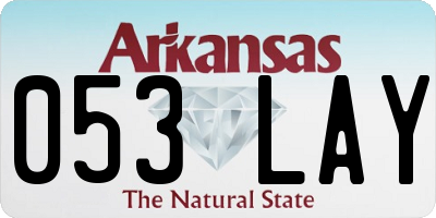 AR license plate 053LAY