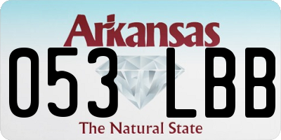 AR license plate 053LBB
