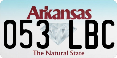 AR license plate 053LBC