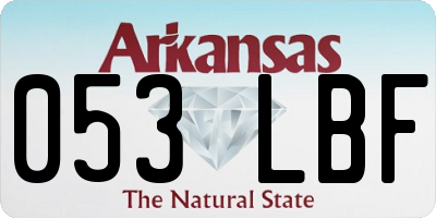 AR license plate 053LBF