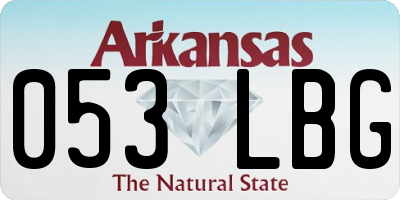 AR license plate 053LBG