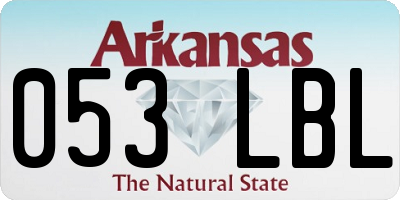 AR license plate 053LBL