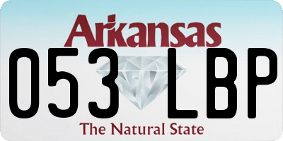 AR license plate 053LBP