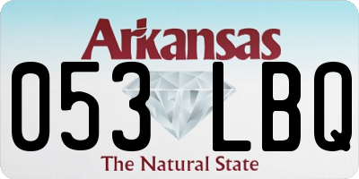 AR license plate 053LBQ