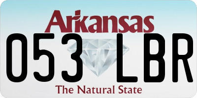 AR license plate 053LBR