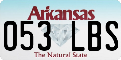 AR license plate 053LBS