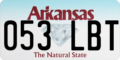 AR license plate 053LBT