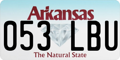 AR license plate 053LBU