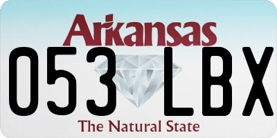 AR license plate 053LBX