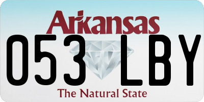 AR license plate 053LBY