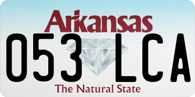 AR license plate 053LCA