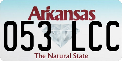AR license plate 053LCC