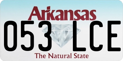 AR license plate 053LCE