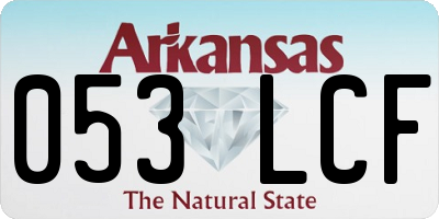 AR license plate 053LCF