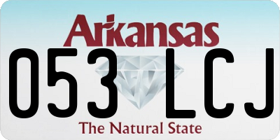 AR license plate 053LCJ