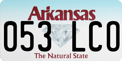 AR license plate 053LCO